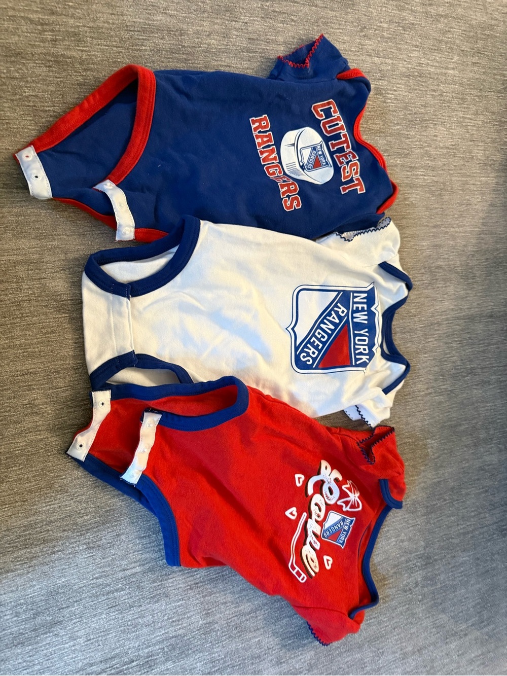NHL Rangers - 6/9M Onesies Bundle